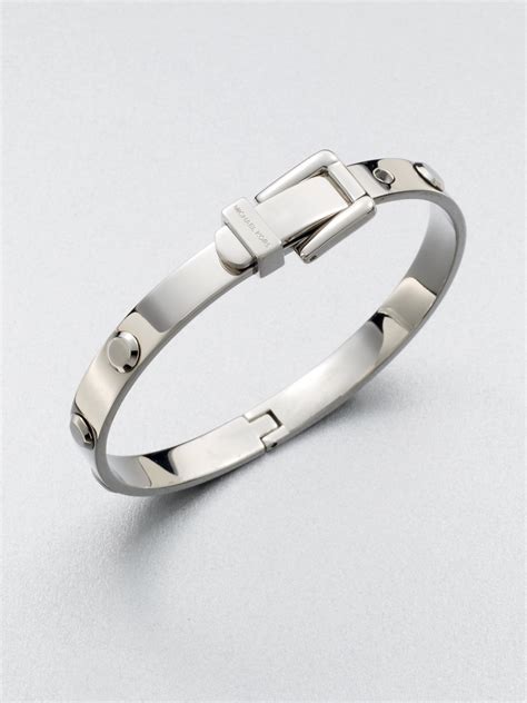 michael kors silver bangle bracelet.